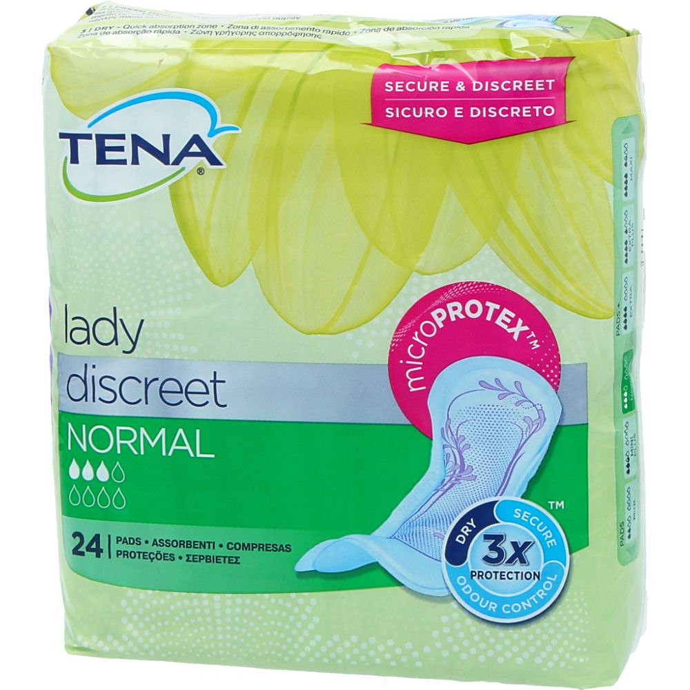  - Tena Lady Discreet Normal Pads 24 pc (1)