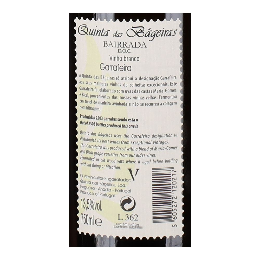  - Vinho Branco Quinta das Bageiras Garrafeira 75cl (2)