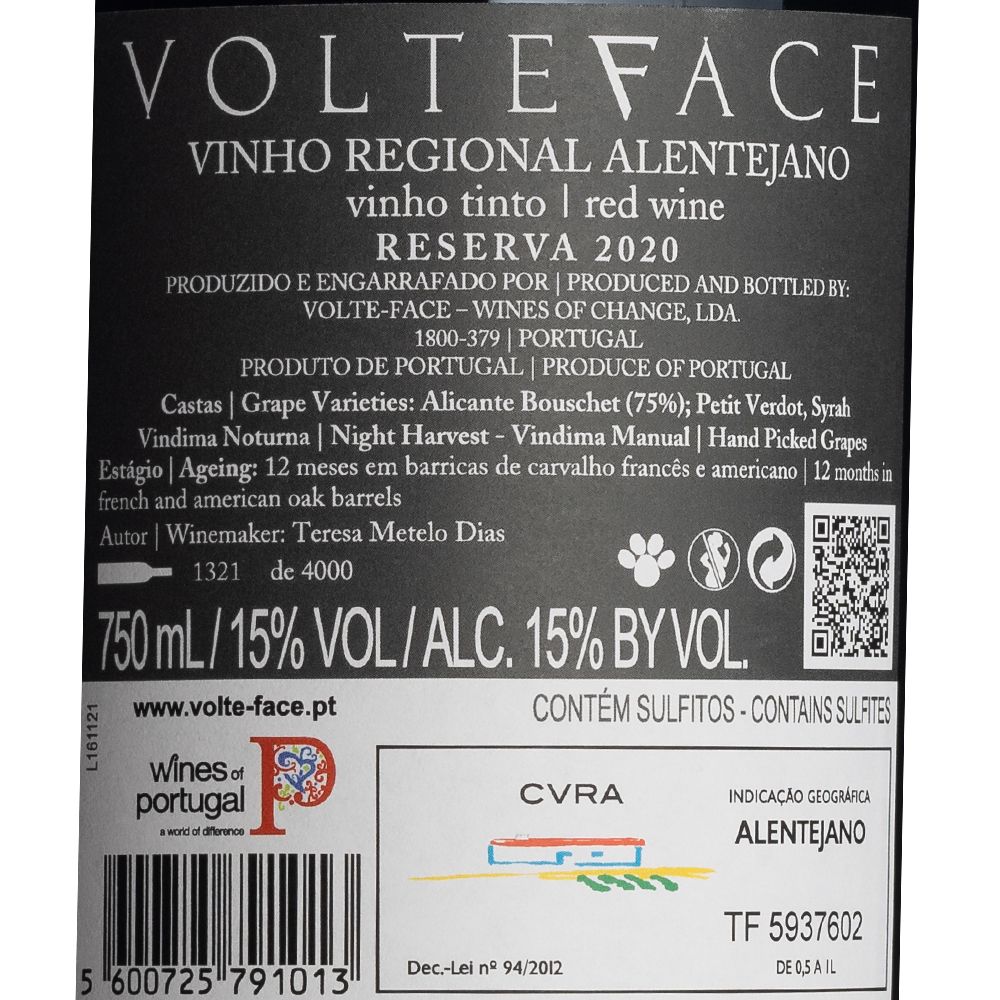  - Volte Face Reserva Red Wine 75cl (2)