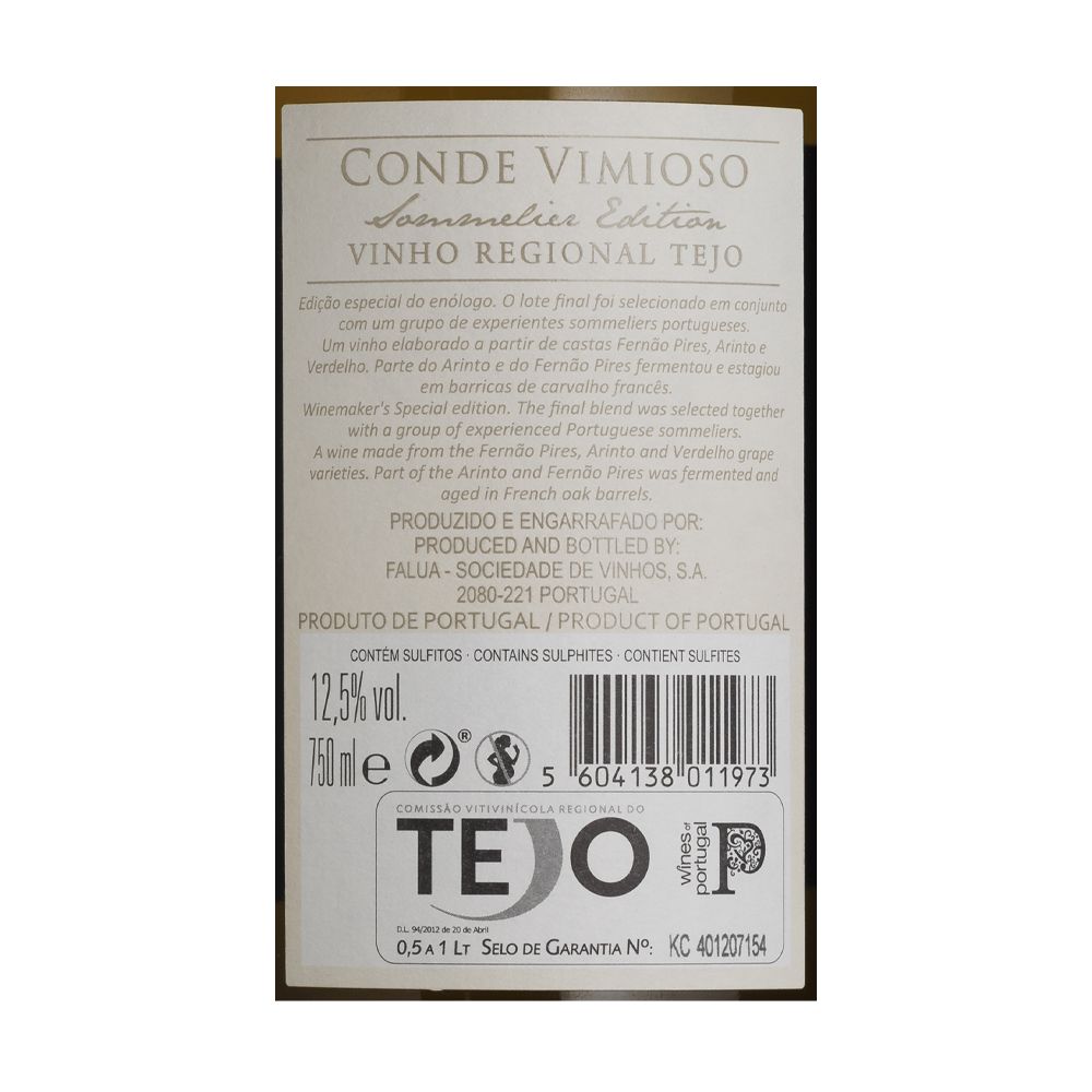 - Conde Vimioso Sommelier White Wine 75cl (2)