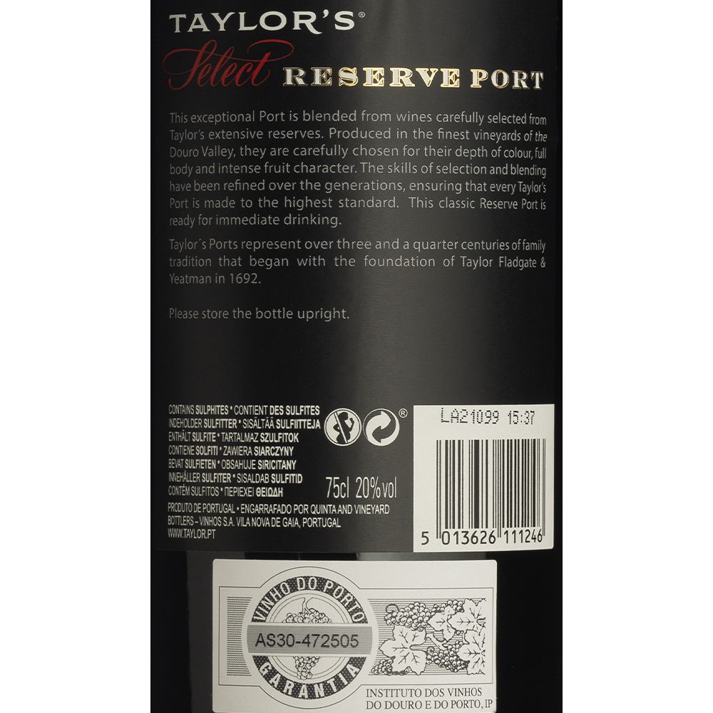  - Porto Taylor`s Select Tawny Reserva 75cl (2)