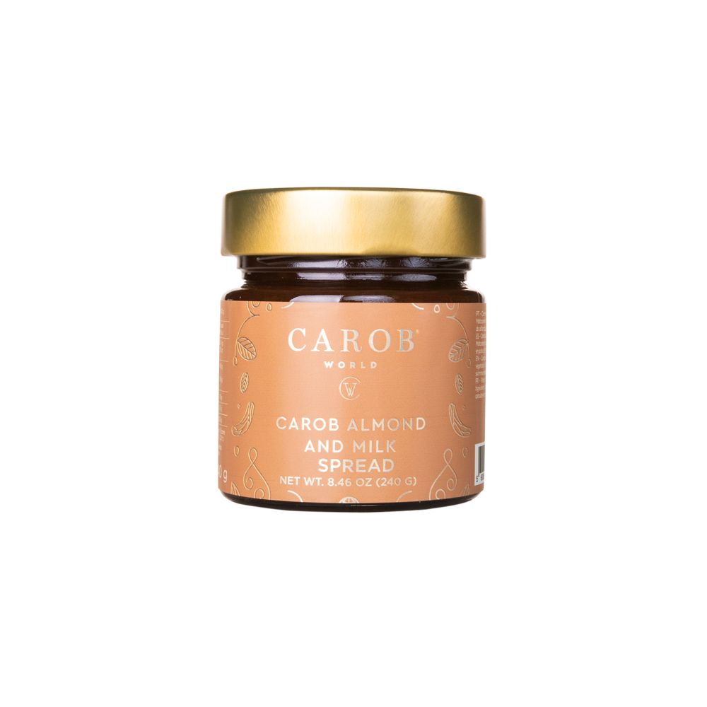  - Carob World Carob Spread With Almond & Milk 240g (1)