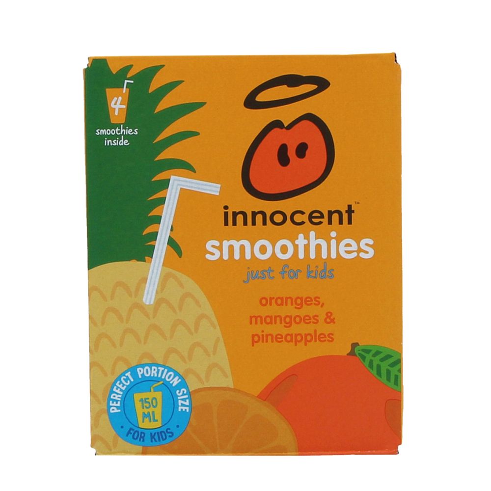  - Innocent Orange, Mango & Pineapple Juice 4x150ml (1)