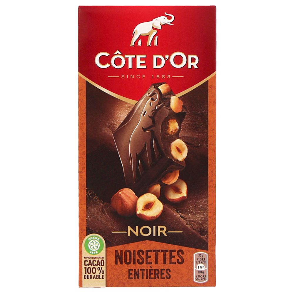  - Côte D`Or Intense Dark Chocolate Hazelnuts Tablet 180g (1)