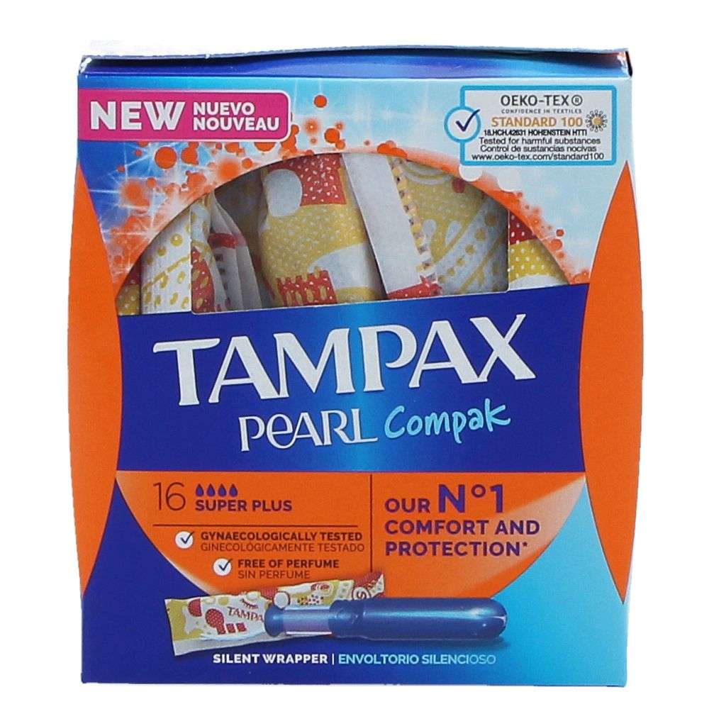  - Tampões Tampax Pear Compak Plus 16Un (1)