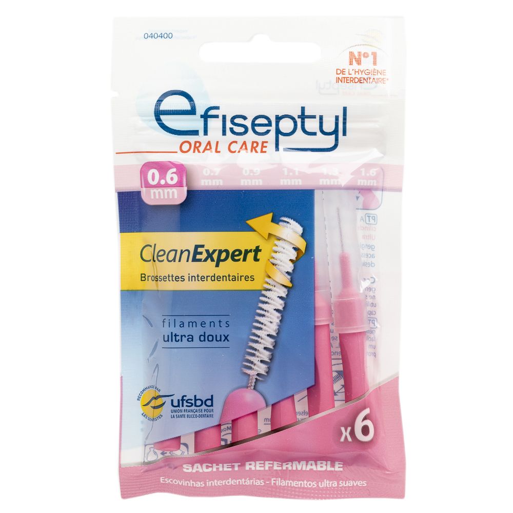  - Escovas Interdentais Efiseptyl Advanced 0.6mm 6Un (1)