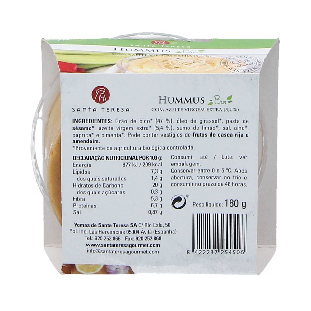  - Hummus Santa Teresa Bio 180g (2)