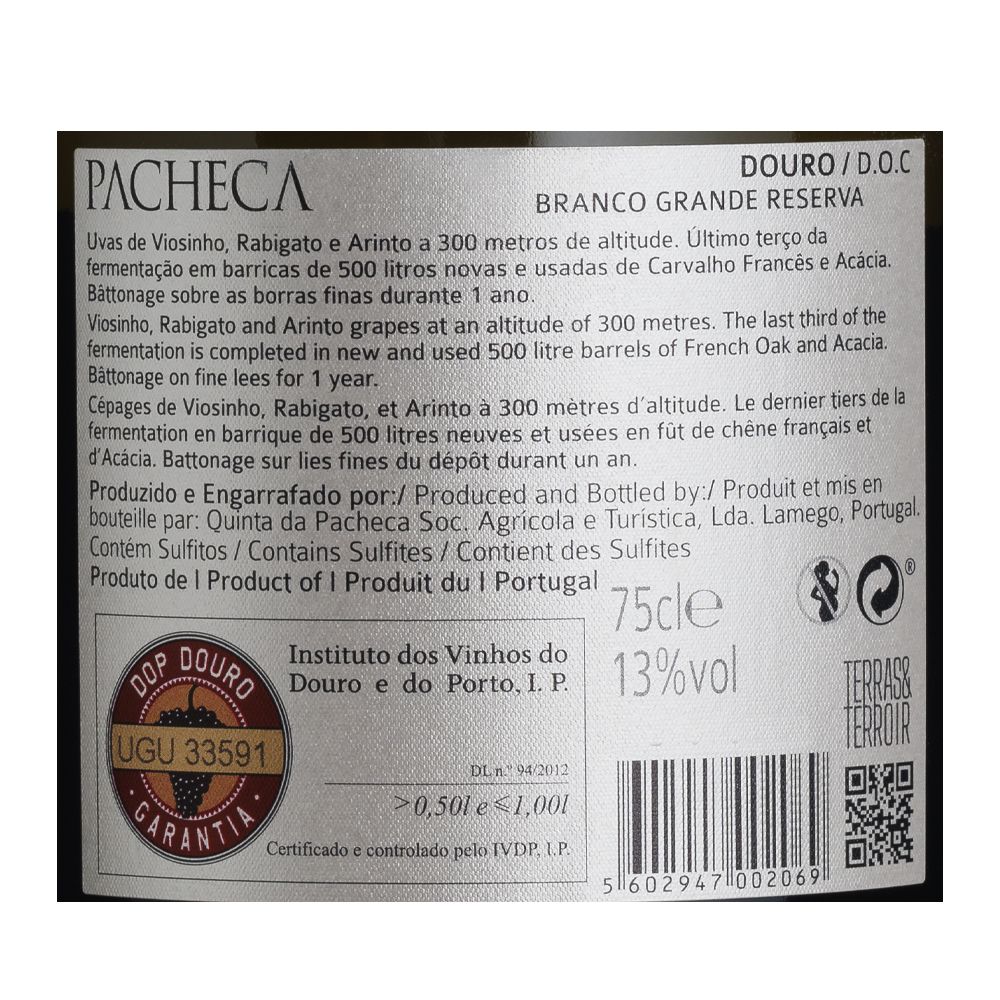  - Pacheca Grande Reserve White Wine 75cl (2)