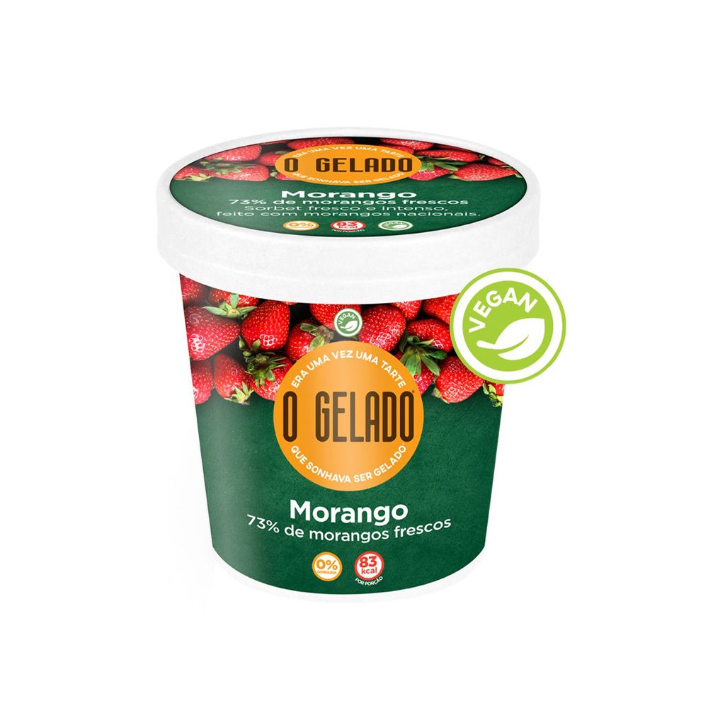  - O Gelado Strawberry Vegan Ice Cream 460ml (1)