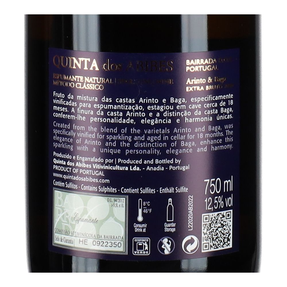 - Quinta dos Abibes Extra Brut Sparkling Wine 75cl (2)