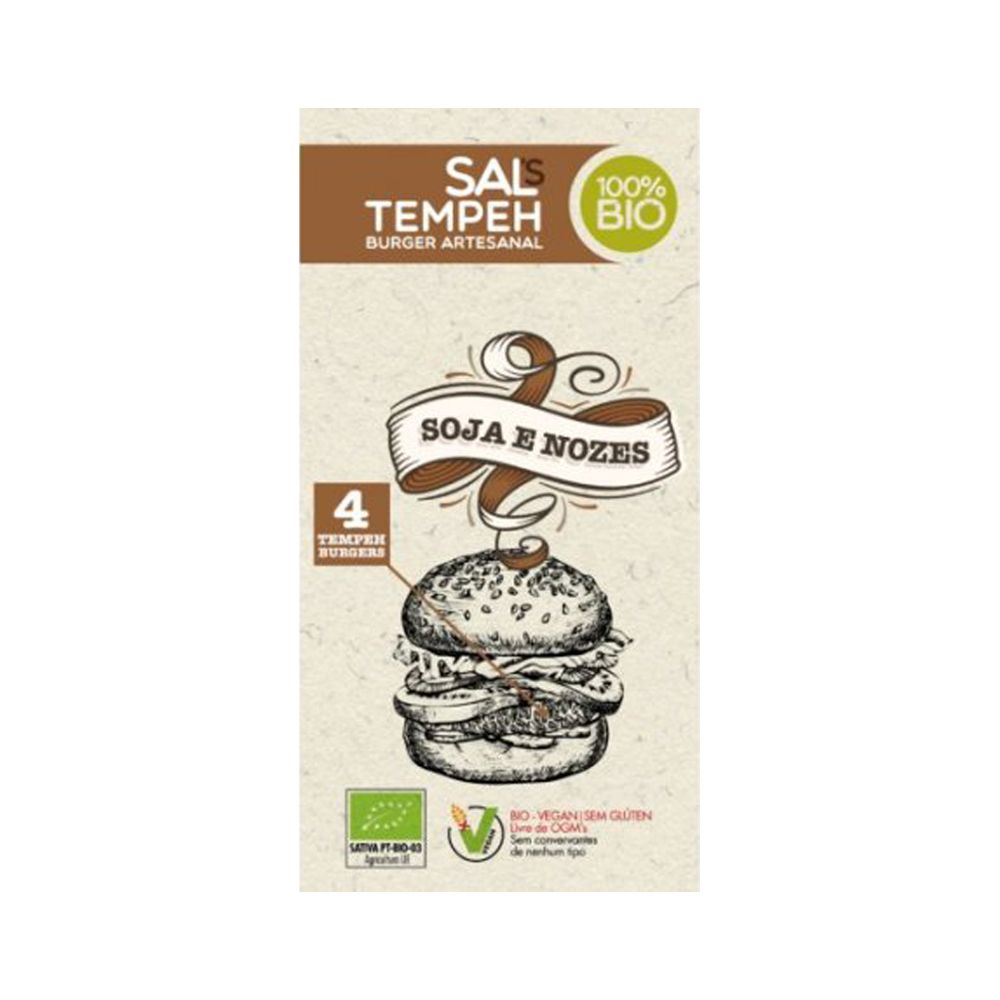  - Sals Tempeh Organic Burger Soy Nut Gluten Free 4un=200g (1)