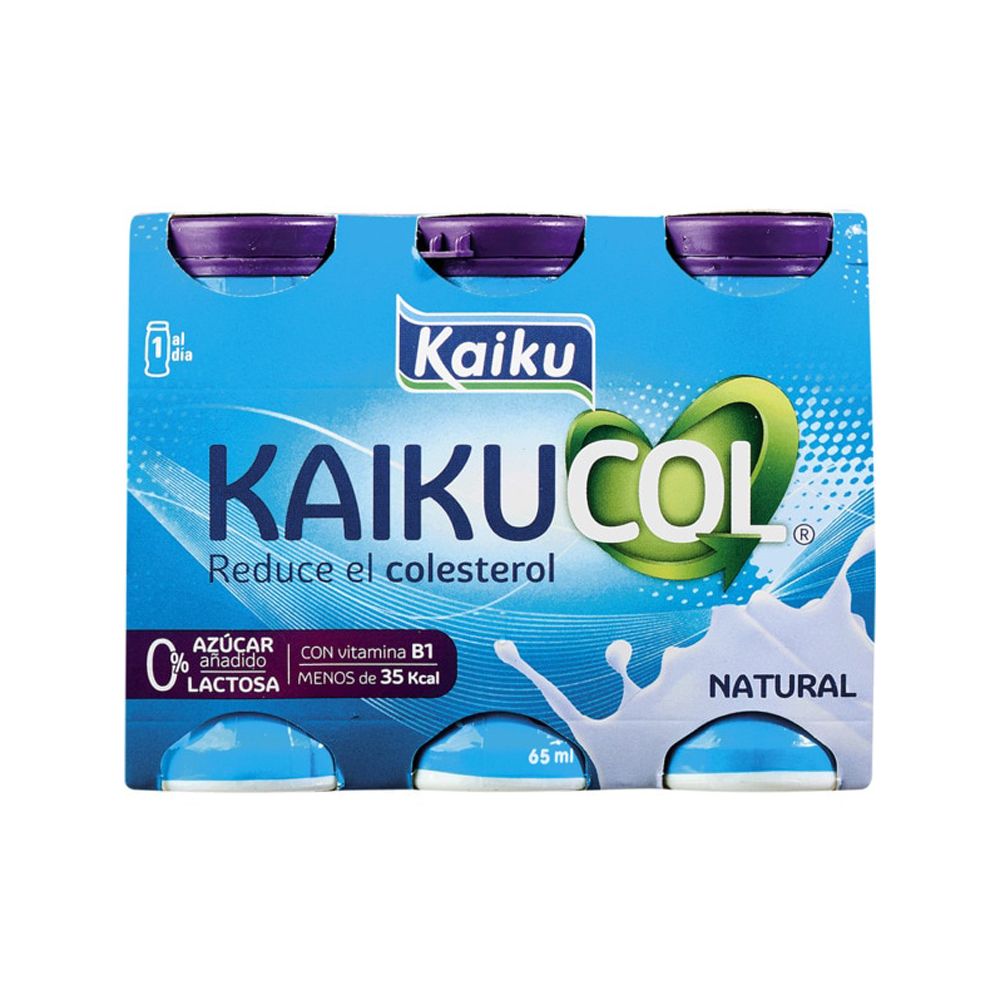  - Iogurte Líquido Kaikucol Natural Zero Sem Lactose 6x65ml (1)