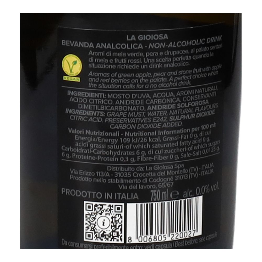  - La Gioiosa Non-Alcoholic Sparkling Wine 75cl (2)