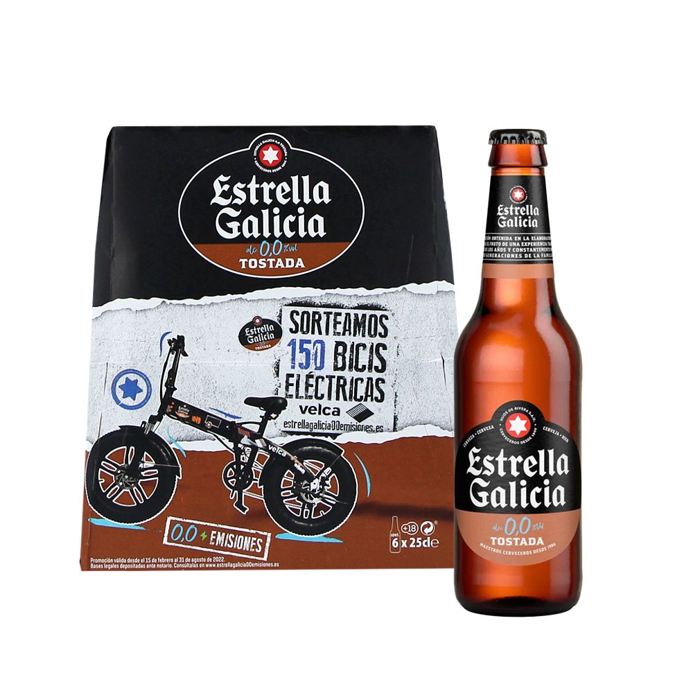  - Estrella Galicia 0.0 Tostada Beer 6x25cl (1)