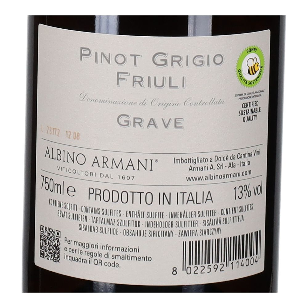  - Pinot Grigio Armani Friuli White Wine 75cl (2)