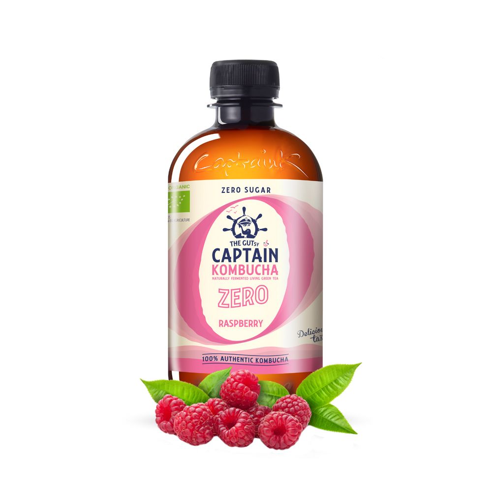  - Captain Kombucha Raspberry Zero Organic Drink 400ml (1)