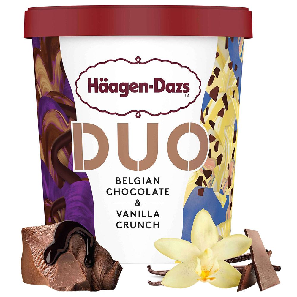  - Gelado Haagen Dazs Duo Chocolate Belga & Baunilha 420ml (1)