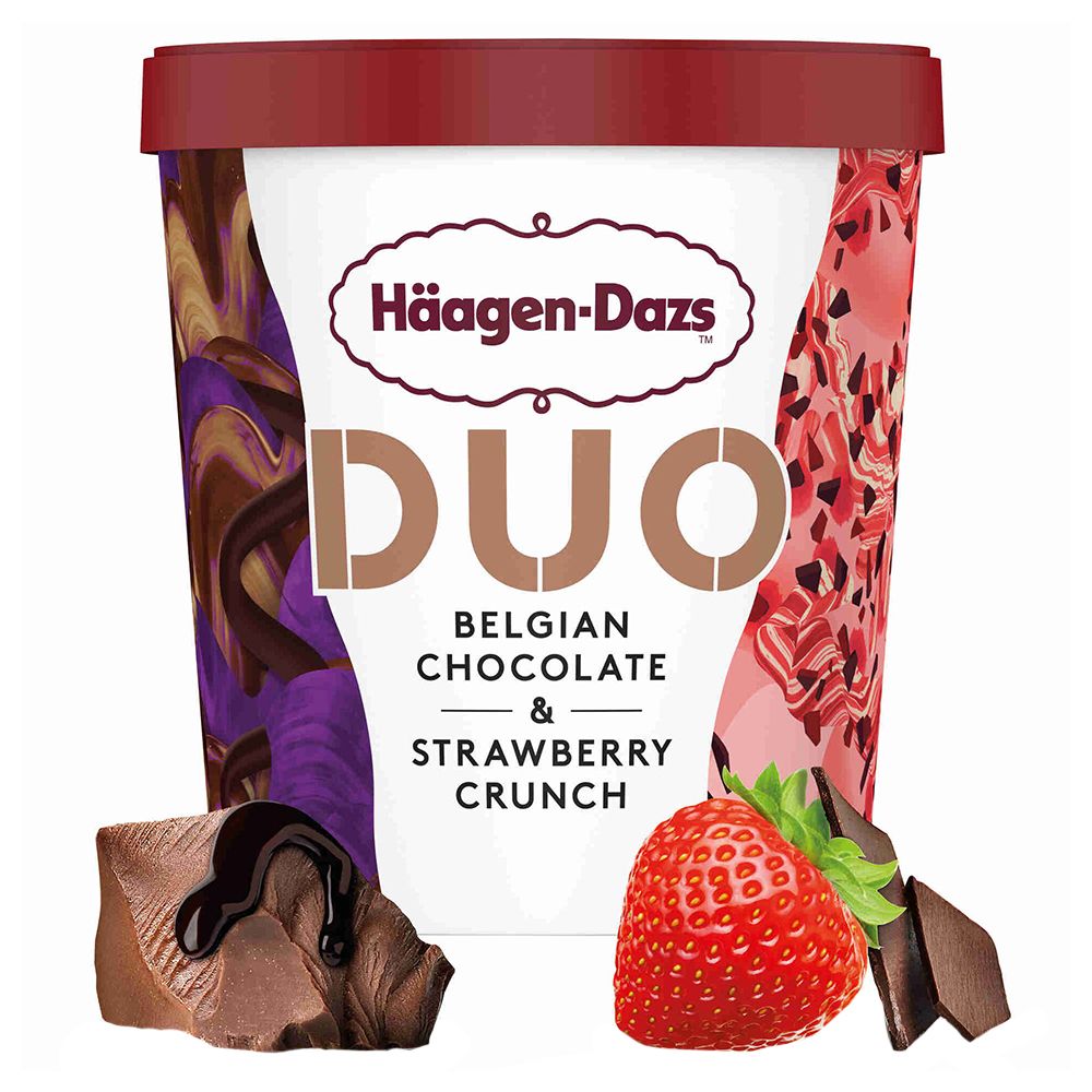  - Haagen Dazs Duo Belgian Chocolate & Strawberry Ice Cream 420ml (1)