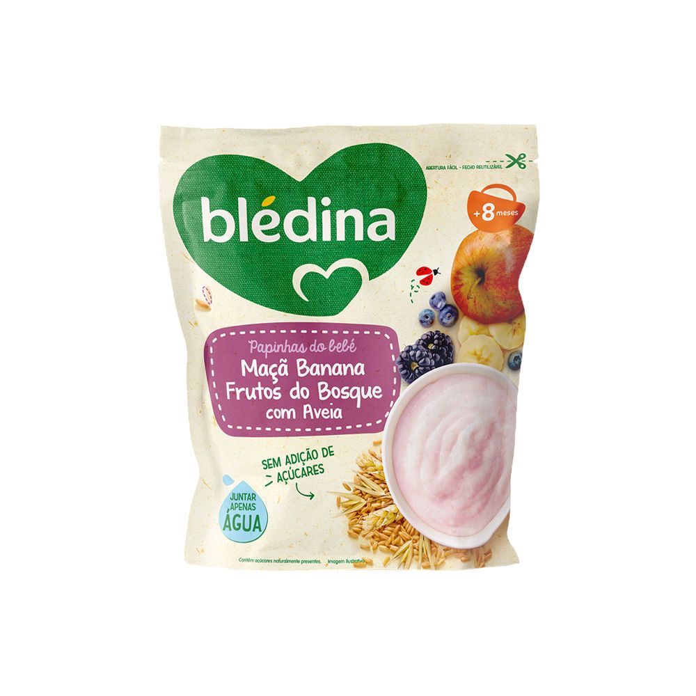  - Bledina Apple, Banana & Fruits of the Forest Oatmeal Porridge 200g (1)