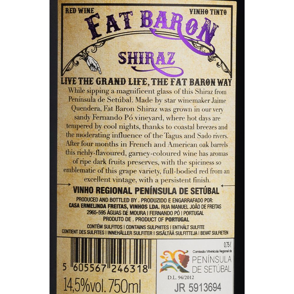  - Vinho Tinto Fat Baron Syrah 2020 75cl (2)
