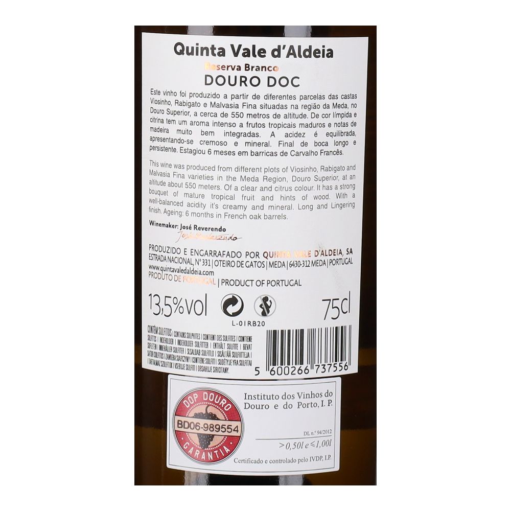  - Quinta Vale D`Aldeia Grande Reserva White Wine 75cl (2)