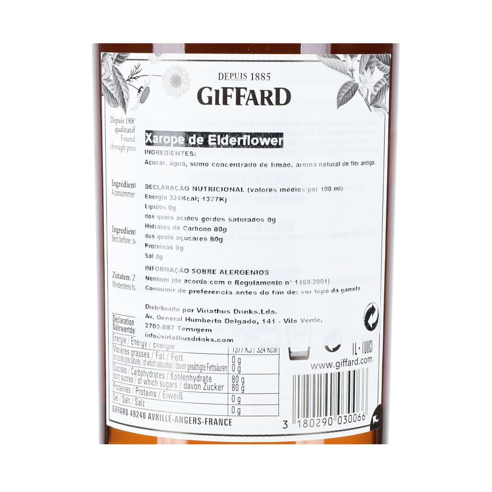  - Giffard Elderflower Syrup 1L (2)