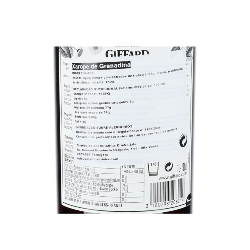  - Giffard Grenadine Syrup 1L (2)