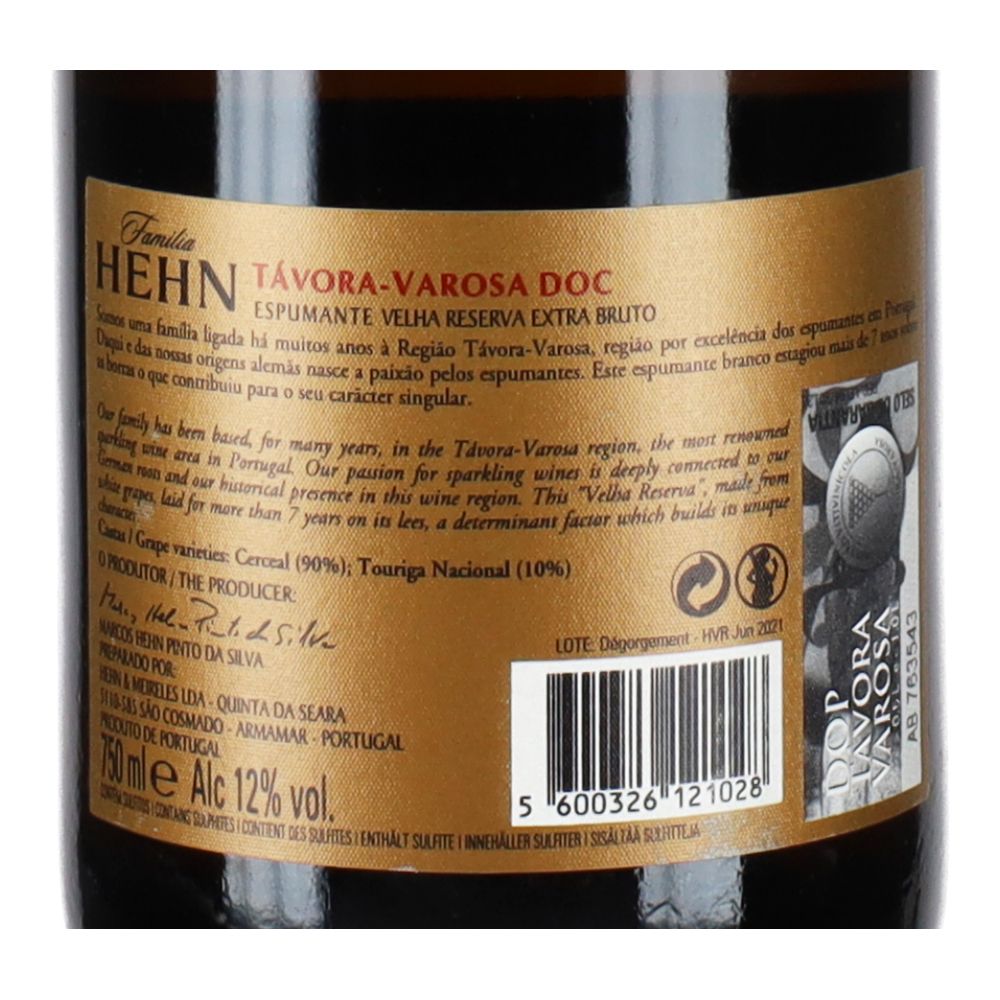  - Hehn Velha Reserva Brut Sprakling Wine 75cl (2)