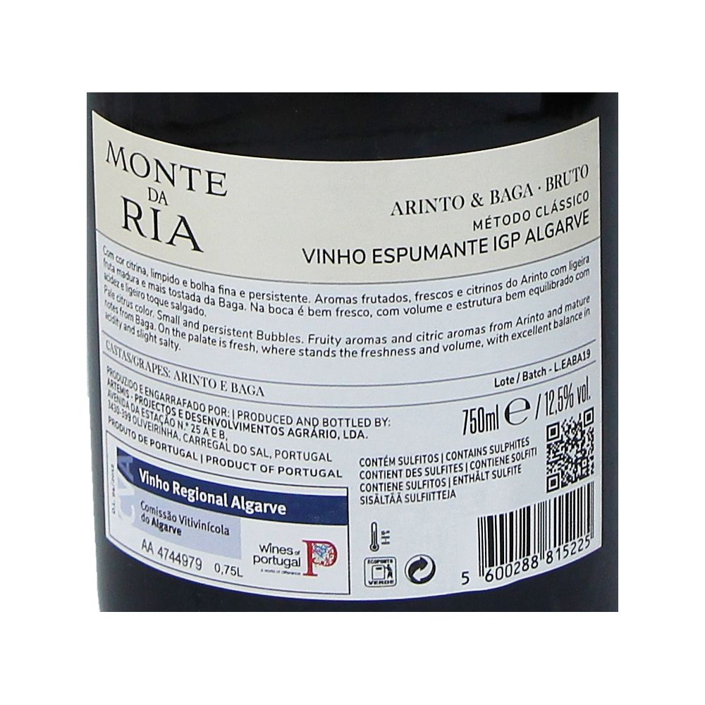  - Monte da Ria Brut Sparkling Wine 70cl (2)