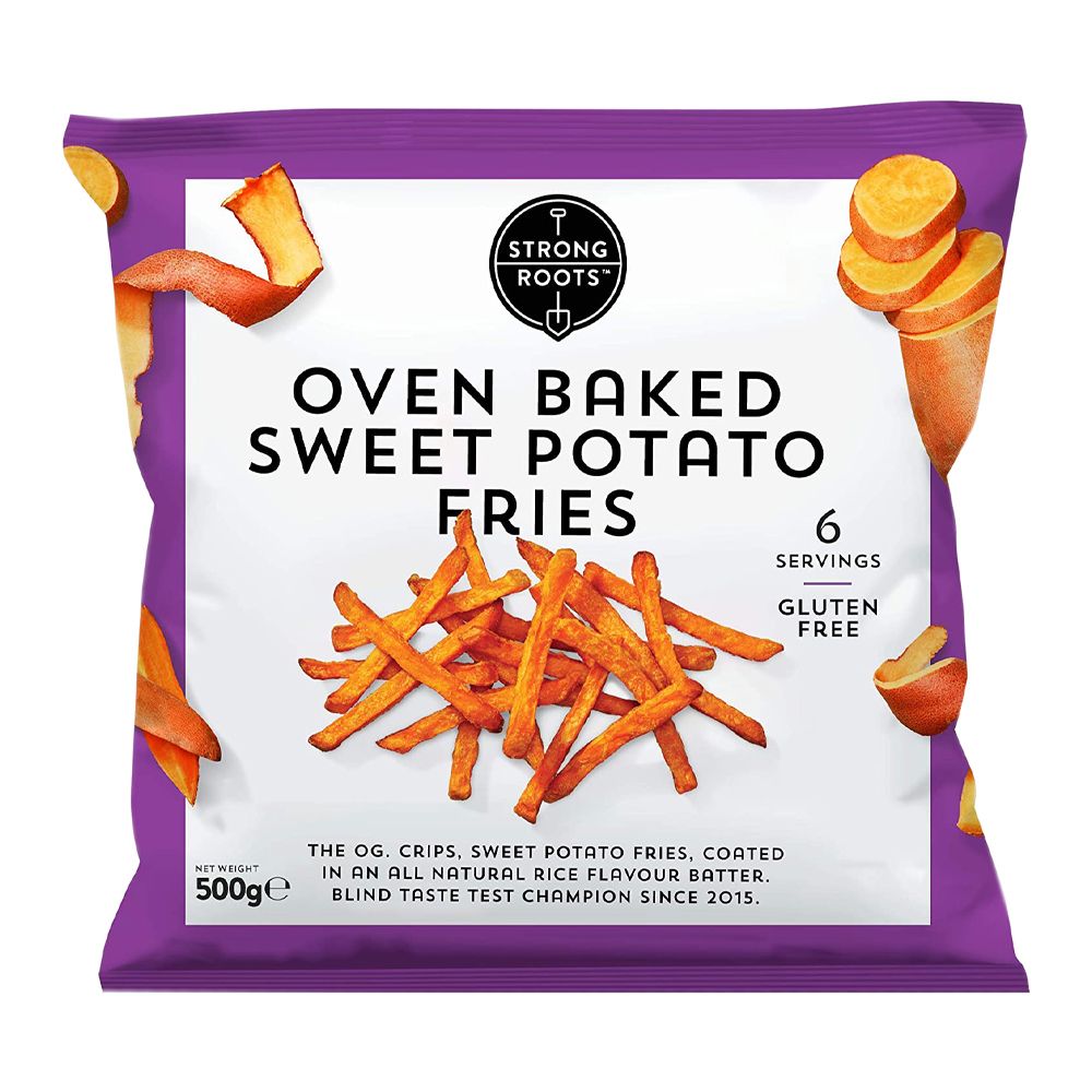  - Strong Roots Oven Baked Sweet Potato Fries 500g (1)