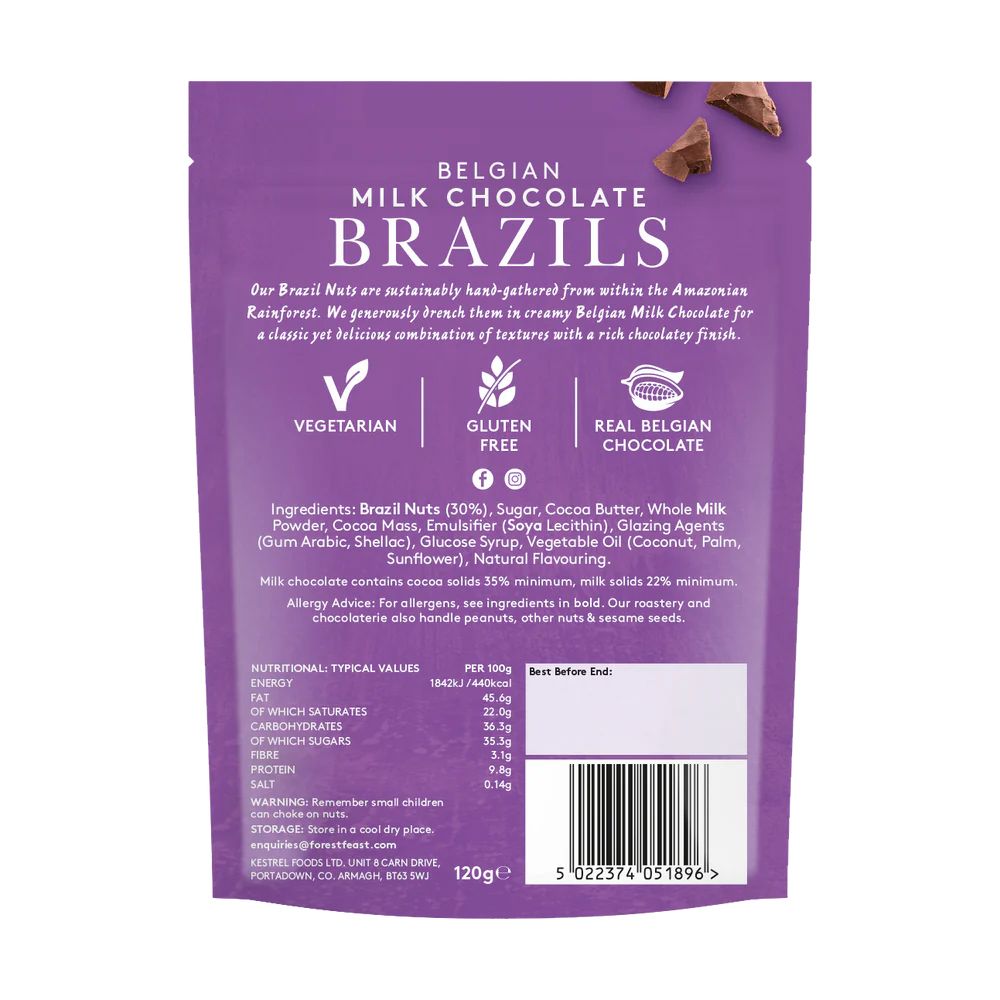  - Castanha do Brasil Com Chocolate de Leite Belga Forest Feast 120g (2)