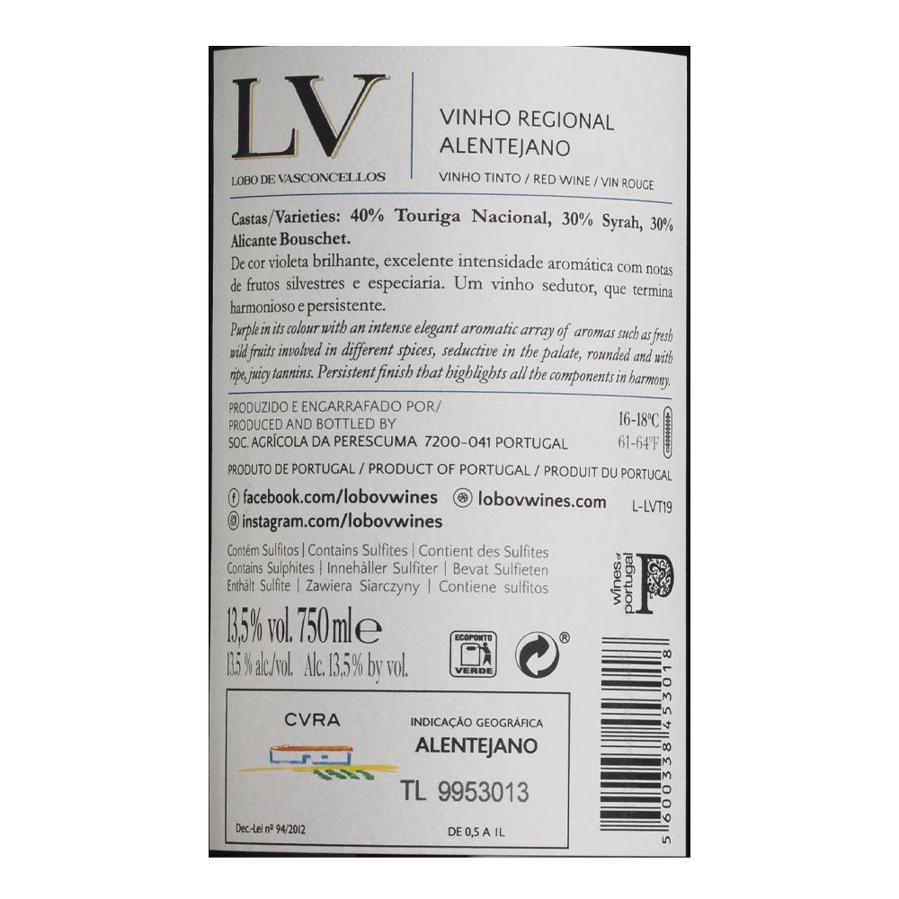  - Vinho Tinto LV Lobo de Vasconcellos 75cl (2)