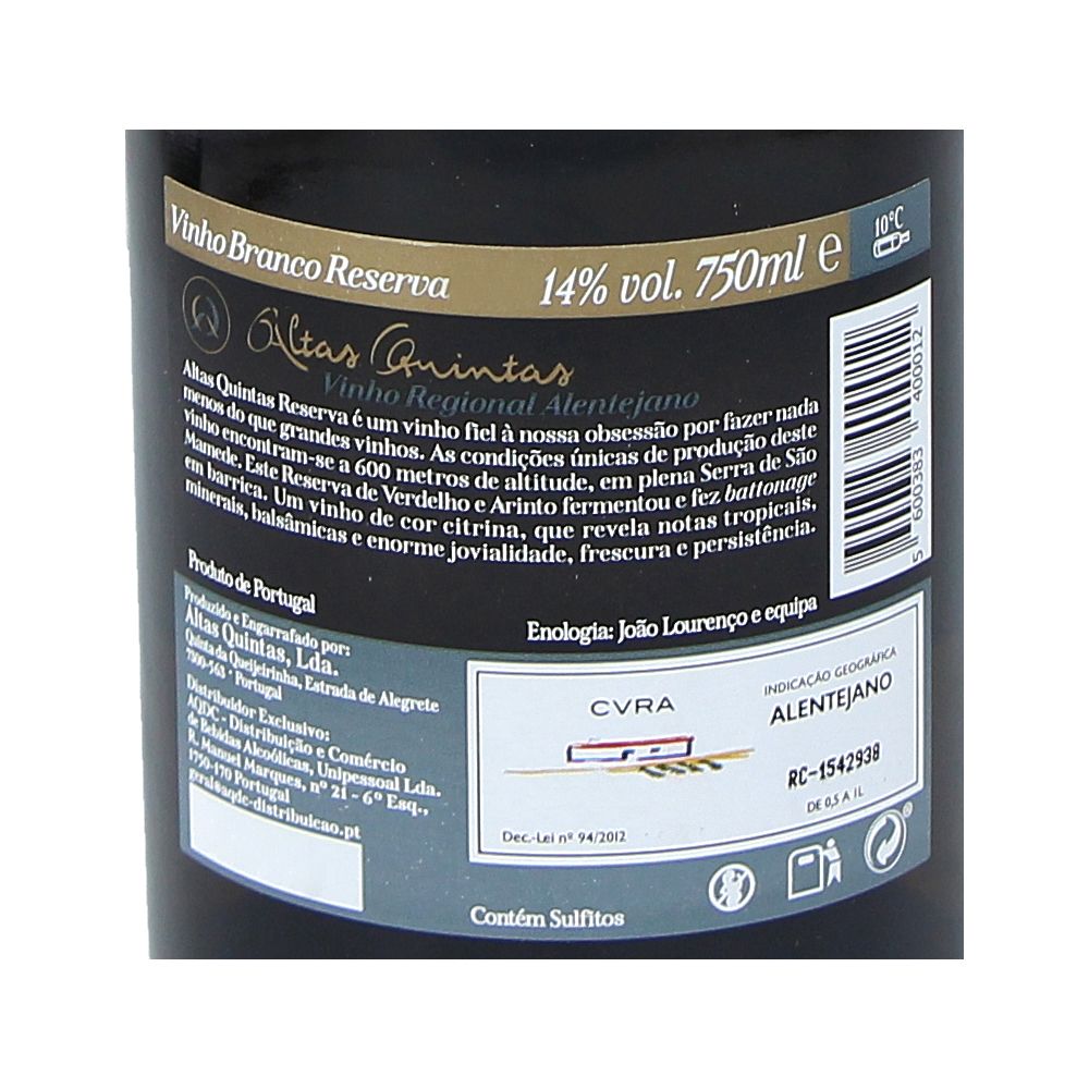  - Vinho Branco Altas Quintas Reserva 2015 75cl (2)