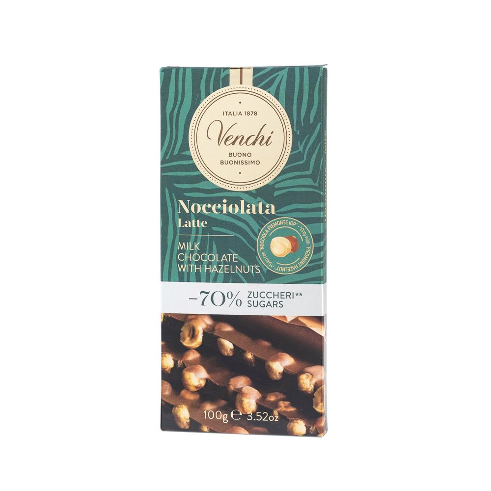  - Venchi Milk & Hazelnut Chocolate Assortment Round Box 100g (1)