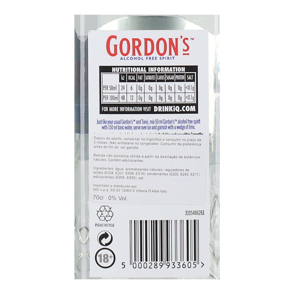  - Bebida Alternativa Gin Sem Álcool Gordons 70cl (2)