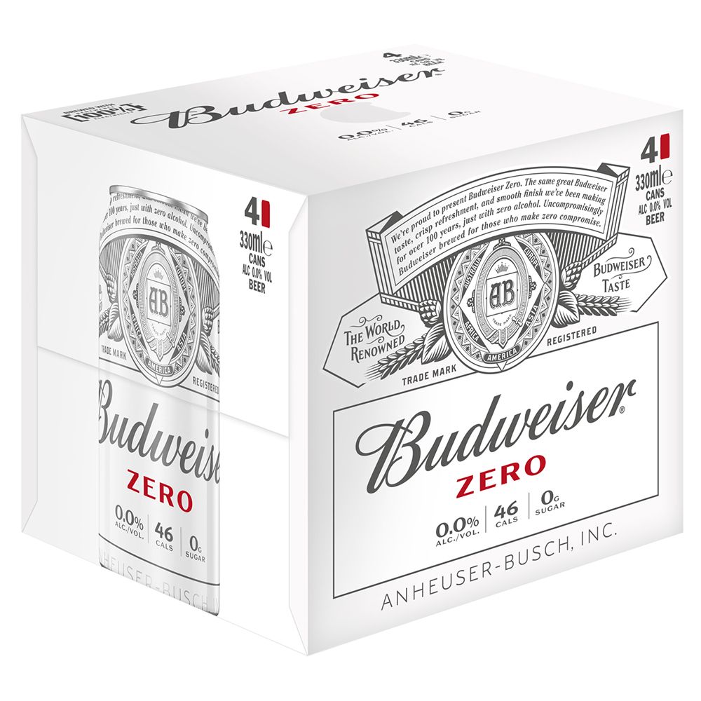  - Budweiser Non-Alcoholic Beer 4x33cl (1)