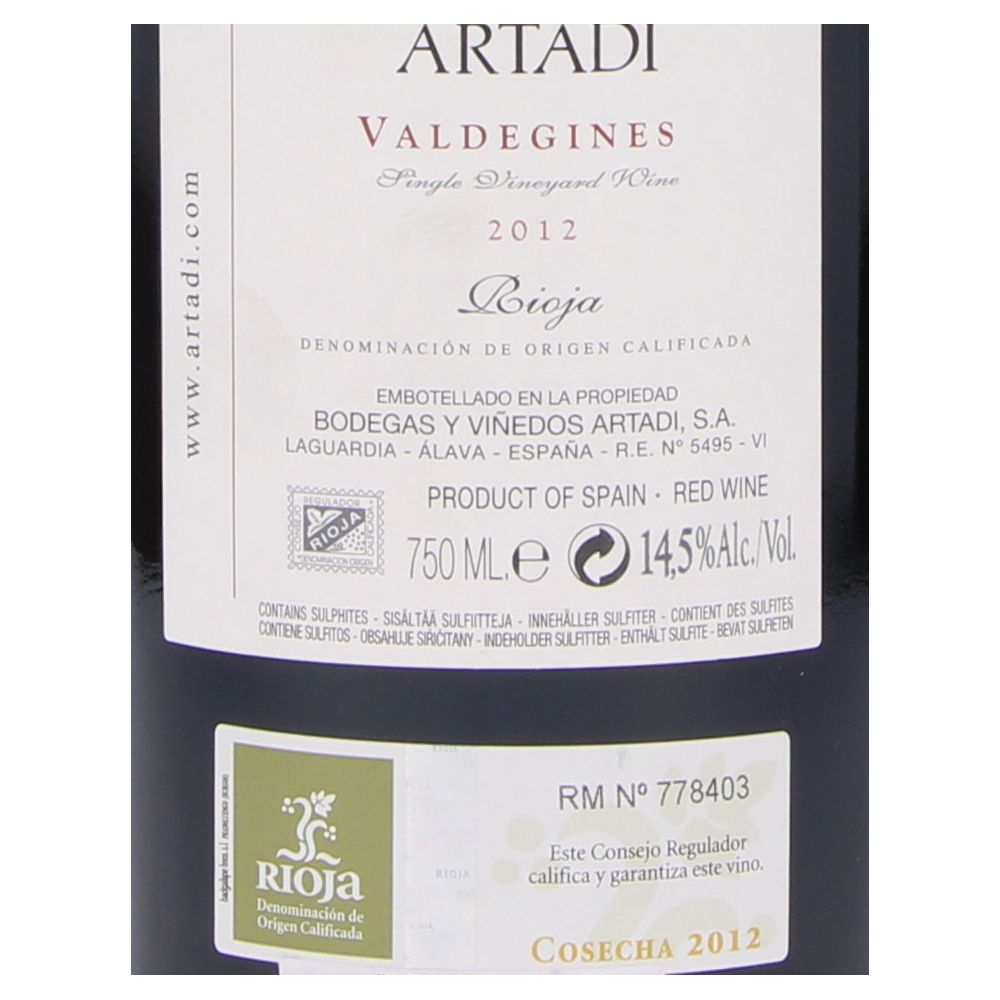  - Artadi Valdegines Red Wine 75cl (2)