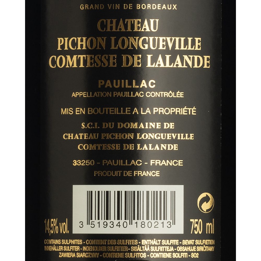  - Vinho Château Pichon Longueville Lalande Pauillac Tinto 2018 75cl (2)