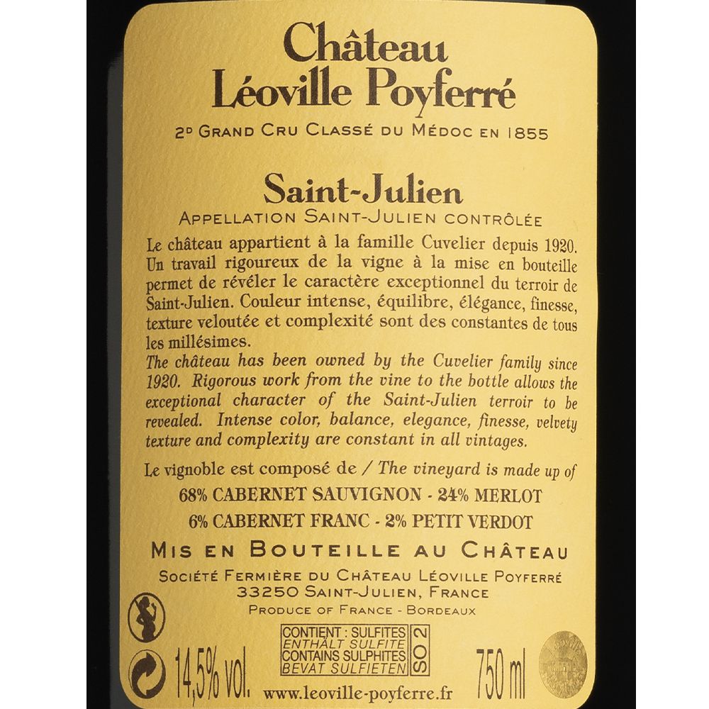  - Vinho Château Léoville Poyferré St.-Julien Tinto 2018 75cl (2)