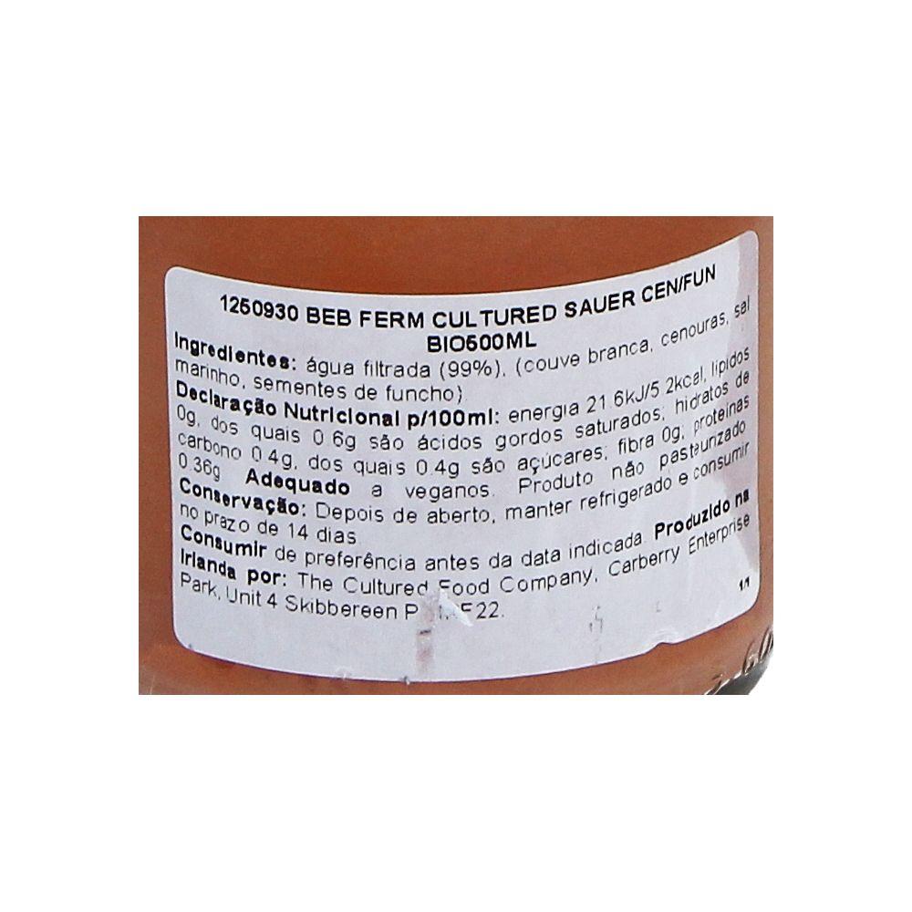  - Cultured Carrot Sauerkraut Organic Fermented Drink 500ml (2)