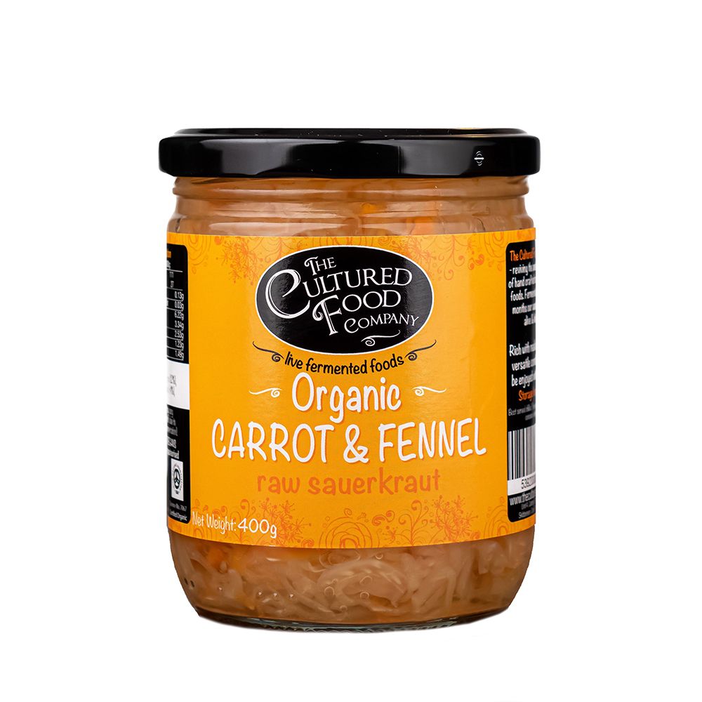  - Organic Fermented Vegetable Cultured Sauer Carrot & Fennel 400g (1)