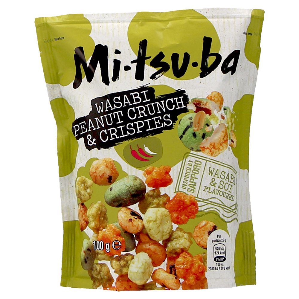  - Snack Mitsuba Wasabi Peanut Crunch & Crispies 100g (1)
