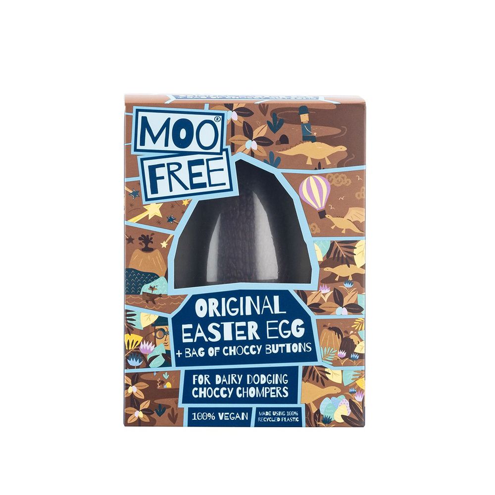  - Moo Free Vegan Organic Chocolate Egg With Surprise 95g (1)