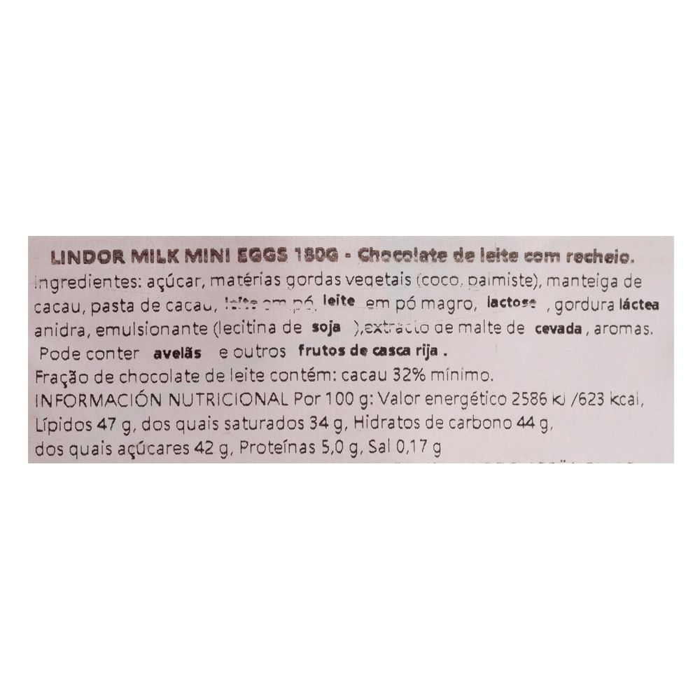  - Ovos ChocolateLeite Mini Lindt Lindor 180g (2)