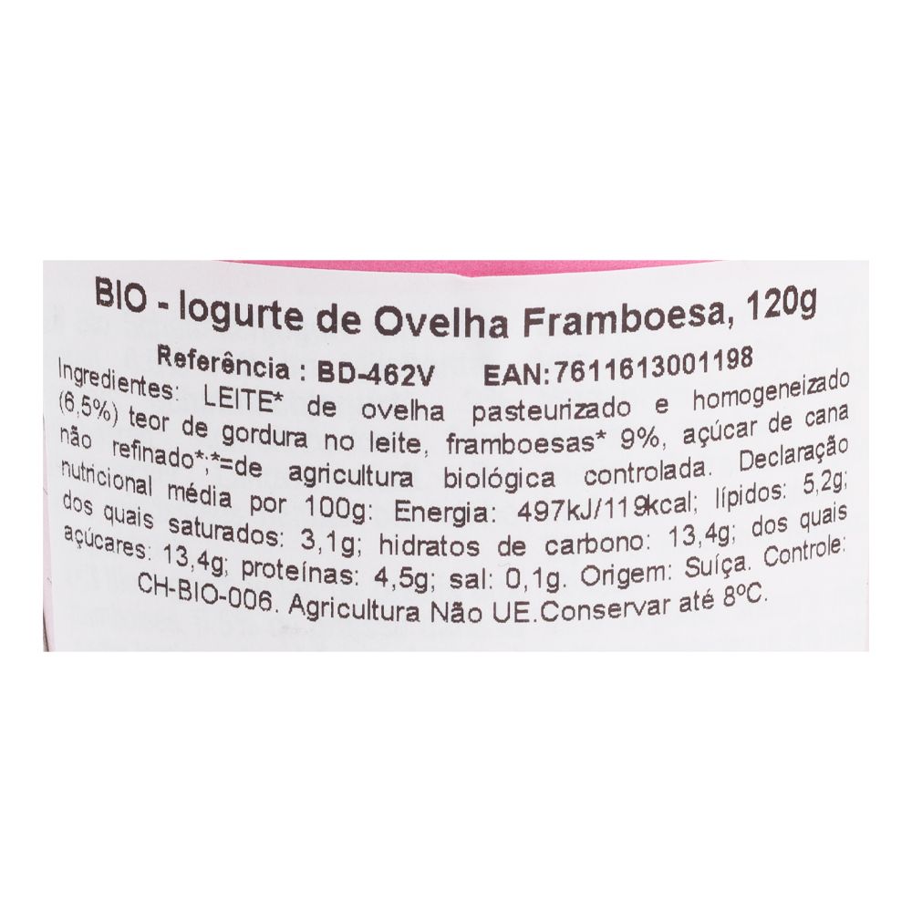  - Iogurte Ovelha Schafiogurt Framboesa Bio 120g (2)