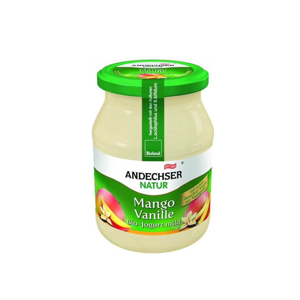  - Andechser Mango Vanilla 3.8% Organic Yogurt 500g (1)