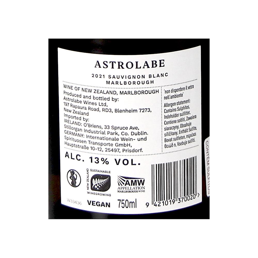  - Astrolabe Marlborough Sauvignon Blanc White Wine 75cl (2)