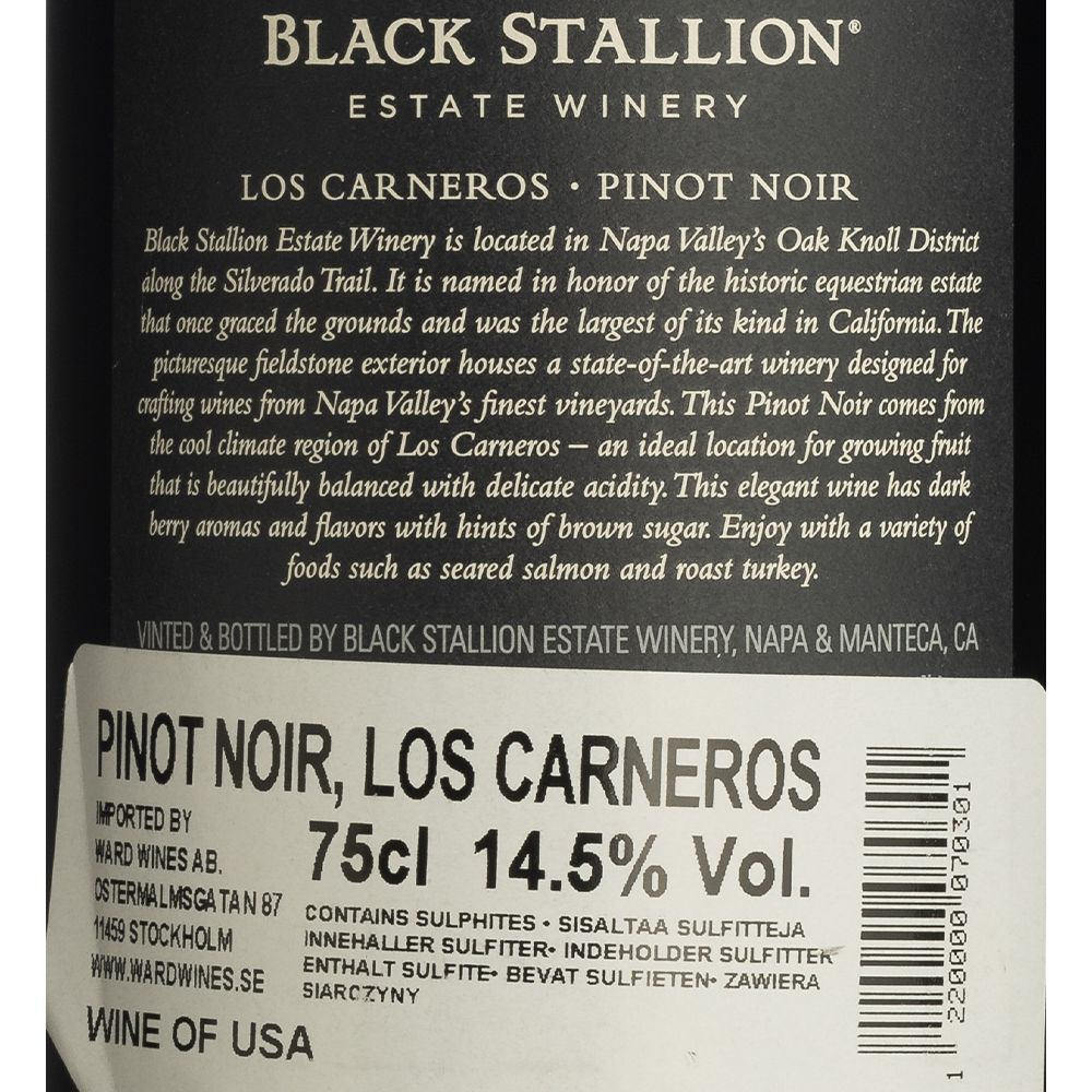  - Black Stallion Pinot Noir Red Wine 75cl (2)