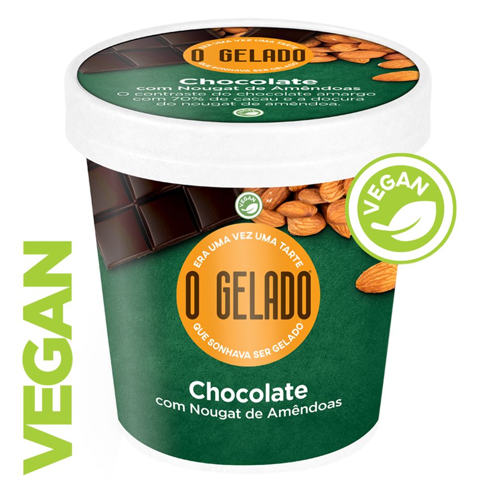  - O Gelado Vegan Chocolate & Almonds Nougat Ice Cream 460ml (1)