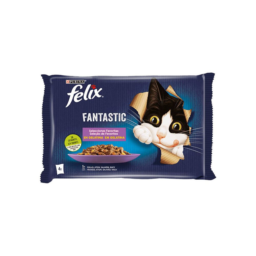  - Felix Fantastic Selection Wet Cat Food 4x85g (1)